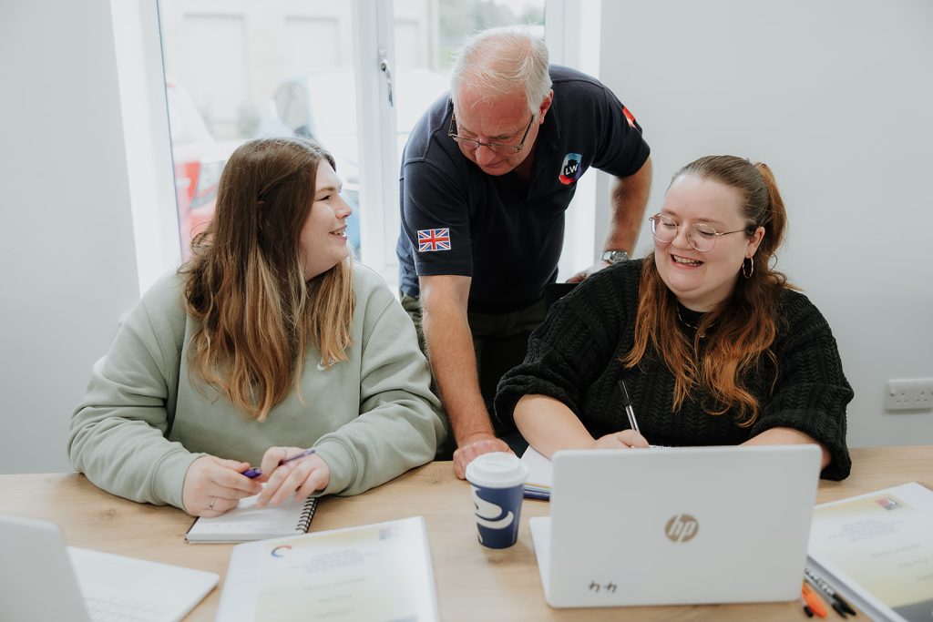 Two women learning life skills at RBVE's employment course, Lifeworks