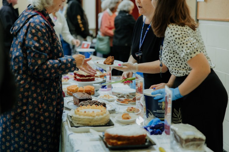 Table of cakes and refreshments