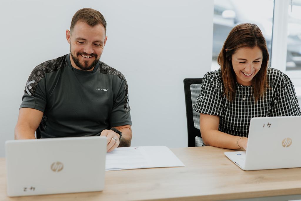 Two participants smiling during Lifeworks programme