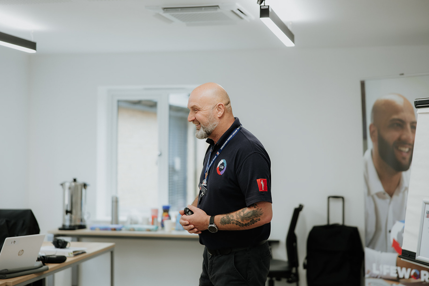 Lifeworks tutor Ian smiling during Lifeworks course